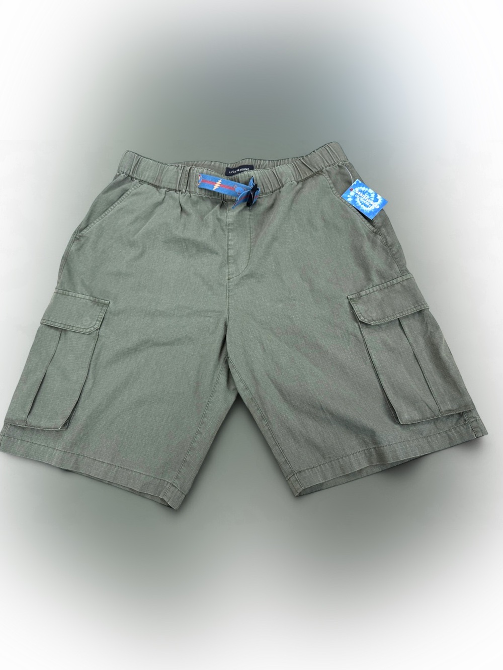 Lucky Brand Grateful Dead Cargo Short Size XL Green Ripstop Outdoor Hiking